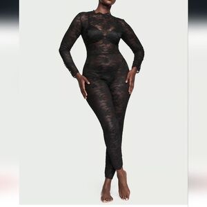 Victoria's Secret Black Lace Bodysuit
